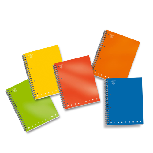 PIGNA MONOCROMO BLOCCO A4 80 GR QUADRETTI 5 M COLORI ASSORTITI 100 FOGLI CONF 5 Pz.